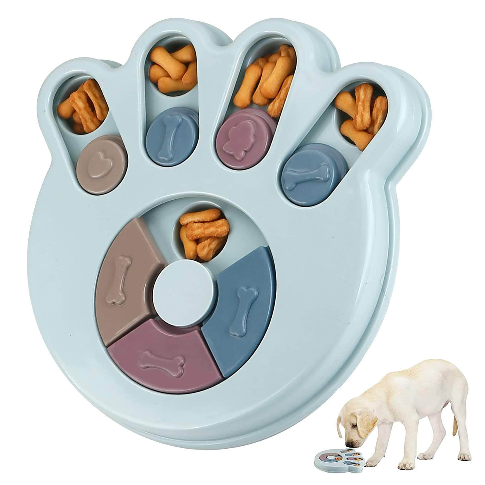Tiandirenhe Dog Puzzle Feeder Treat Toys, Interactive Stimulation Dog Toys, Brain Games IQ Training Bowl Funny Feeding, Dispenser Non-Slip Slow Feeder Plate Toy for Dog Pet Puppy (B08VN6T9V6) Amazon Price History, Amazon Price Tracker