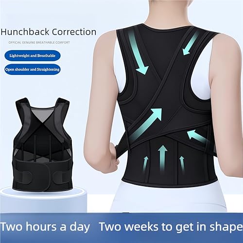 Miniatura 2 de Corrector de postura para mujeres y hombres  Soporte de espalda completa ajustable y alisador con varillas de soporte extraíbles  Mediano (Cintura