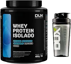 Combo Whey Protein Isolado Dux Nutrition 450g + Coqueteleira - Sabor Cookies