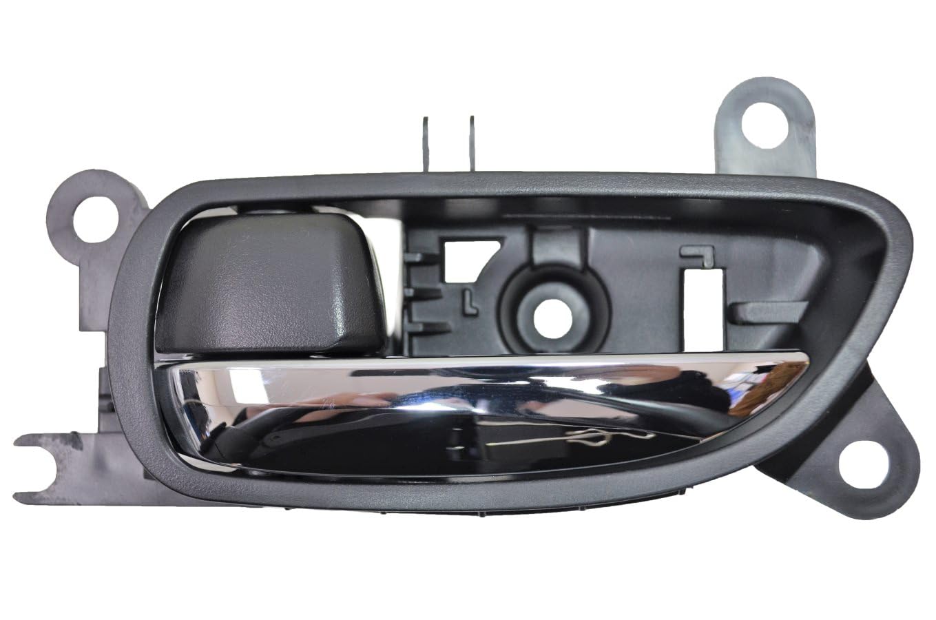 PT Auto Warehouse LX-2120MA-FL - Interior Inner Inside Door Handle, Chrome Lever with Black Housing - Front Left Driver Side