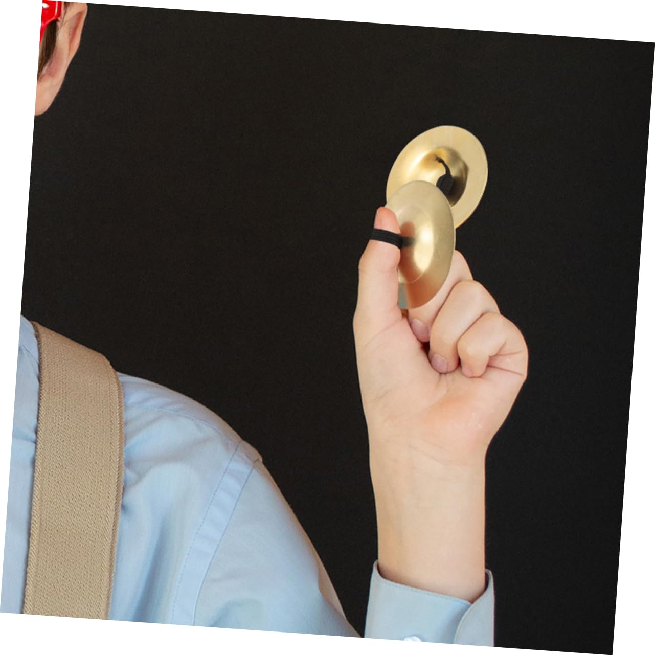 FUNOMOCYA 10pcs Finger Cymbals Cymbals Hand Percussion Instrument Mini Comfortable to Hold