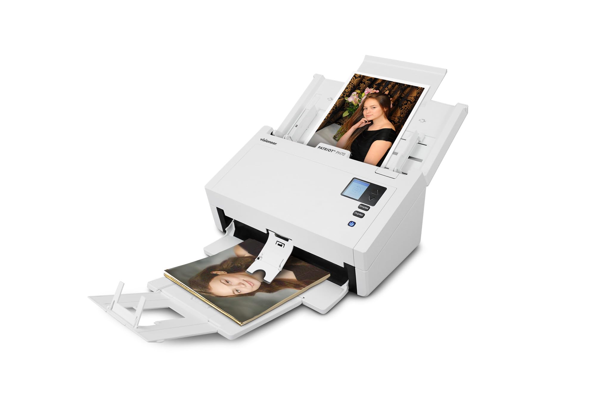 Visioneer High-Speed Color Photo and Document Scanner PH70, 600 dpi, USB, Scans 110 Photos Per Minute, Auto Feed, ADF, for Laptop or Desktop
