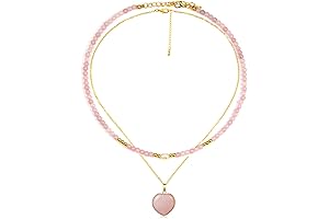 Admirable Rose Quartz Heart Necklace: A Touch of Serenity and Style