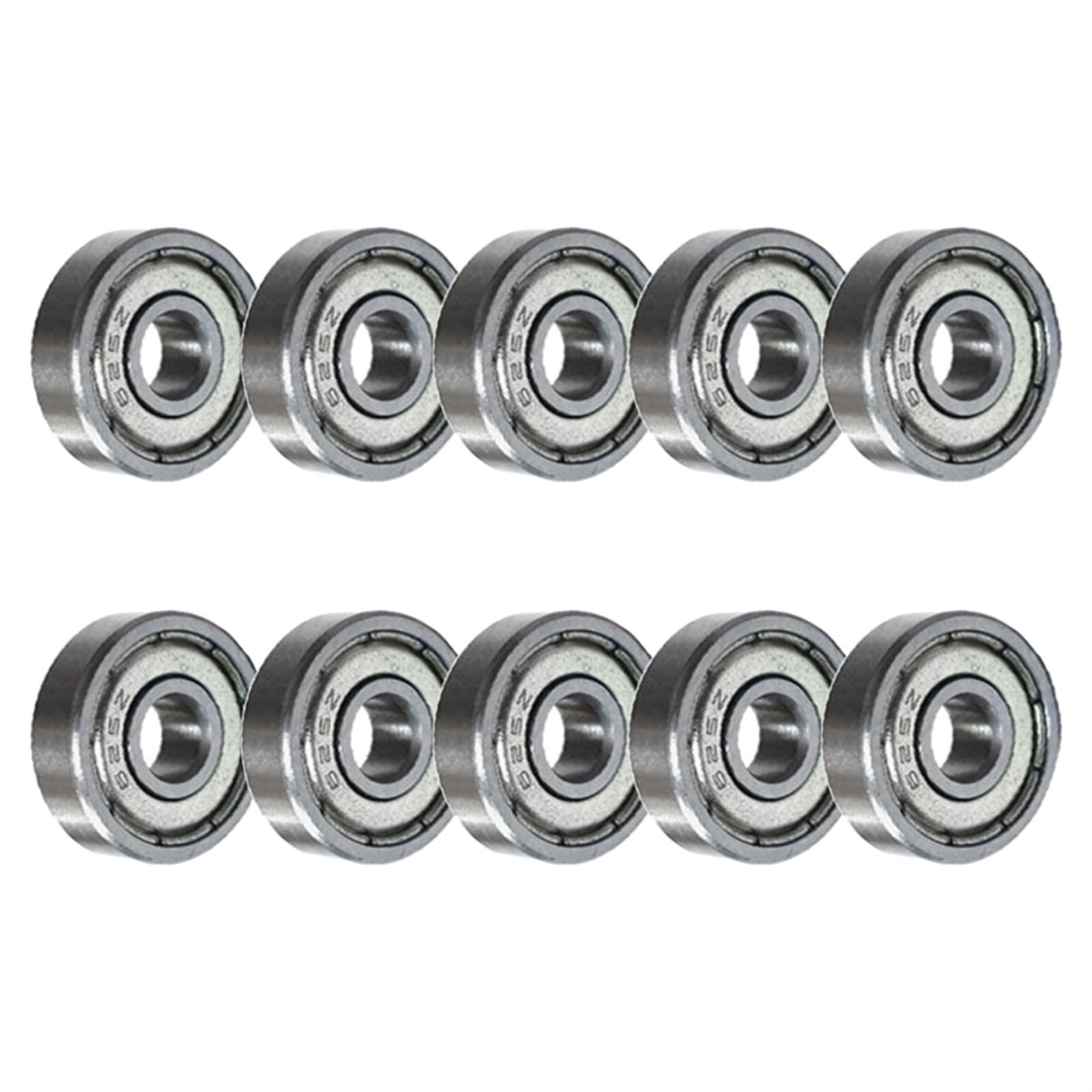 KNIUWMBMH 10-40pcs 608ZZ 623ZZ 626ZZ 687ZZ 607zz Ball Bearing Chrome Steel Deep Groove Ball Bearings Printer Parts Bearing Pulley Wheel(608zz)