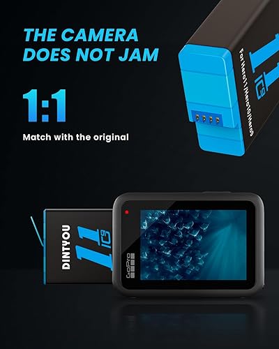 Miniatura 5 de Paquete de 2 baterías para GoPro Hero 11 10 9 negro, Hero 11 10 9 batería de cámara, accesorios de batería Go Pro 11/10/9, compatible con batería