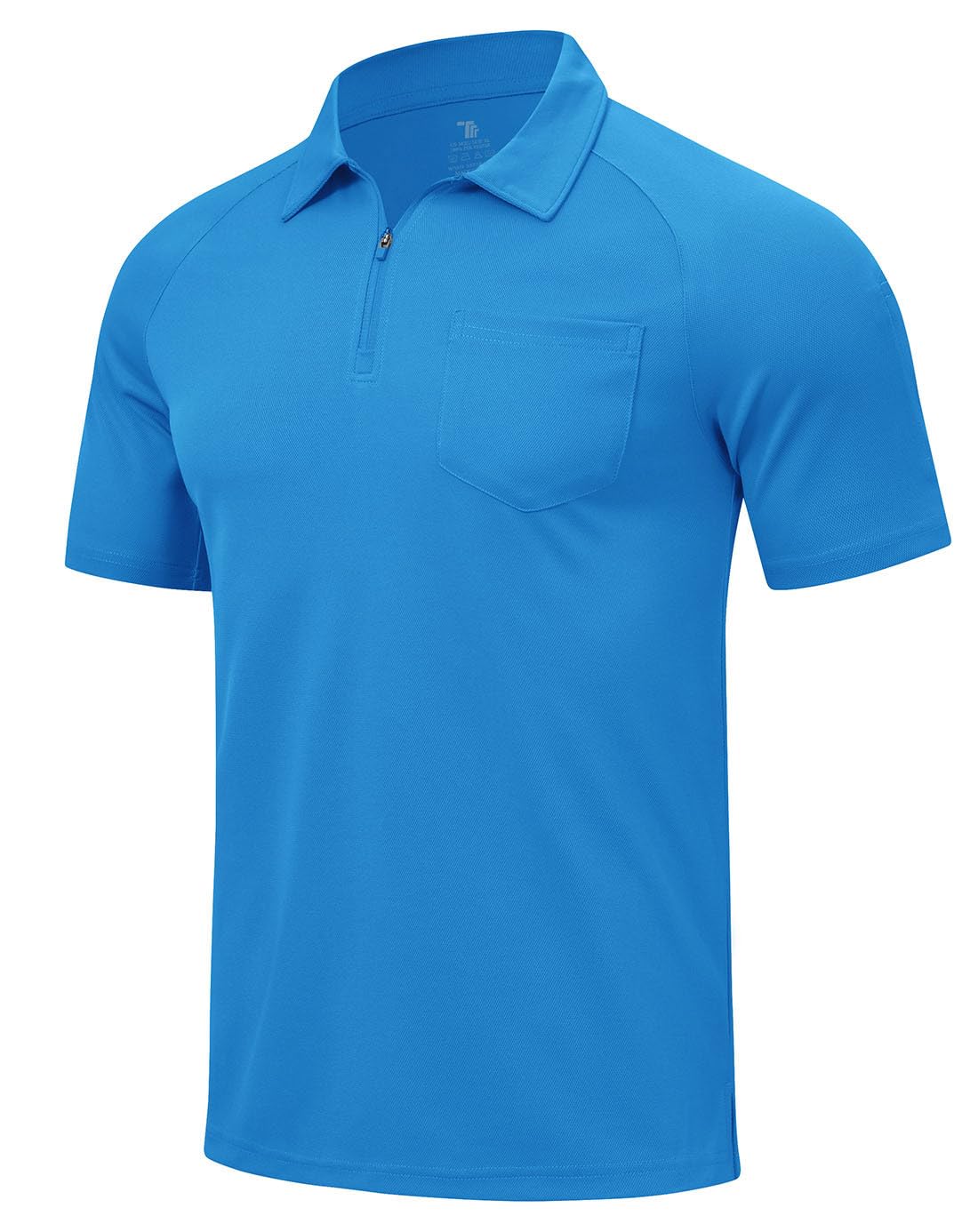 YSENTO Herren Poloshirt Kurzarm Atmungsaktiv Polohemd T Shirts 1/4 Zip Golf Polo Sommer Sport Shirts mit Brusttasche