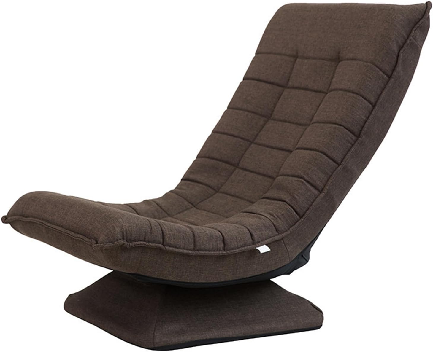 Adjustable Floor Gaming Chair, High Back Lazy Sofa Sleeper for Game Recreation Room, 360° Swivel, Adjustable Backrest, Soft Cushion.,Coffee