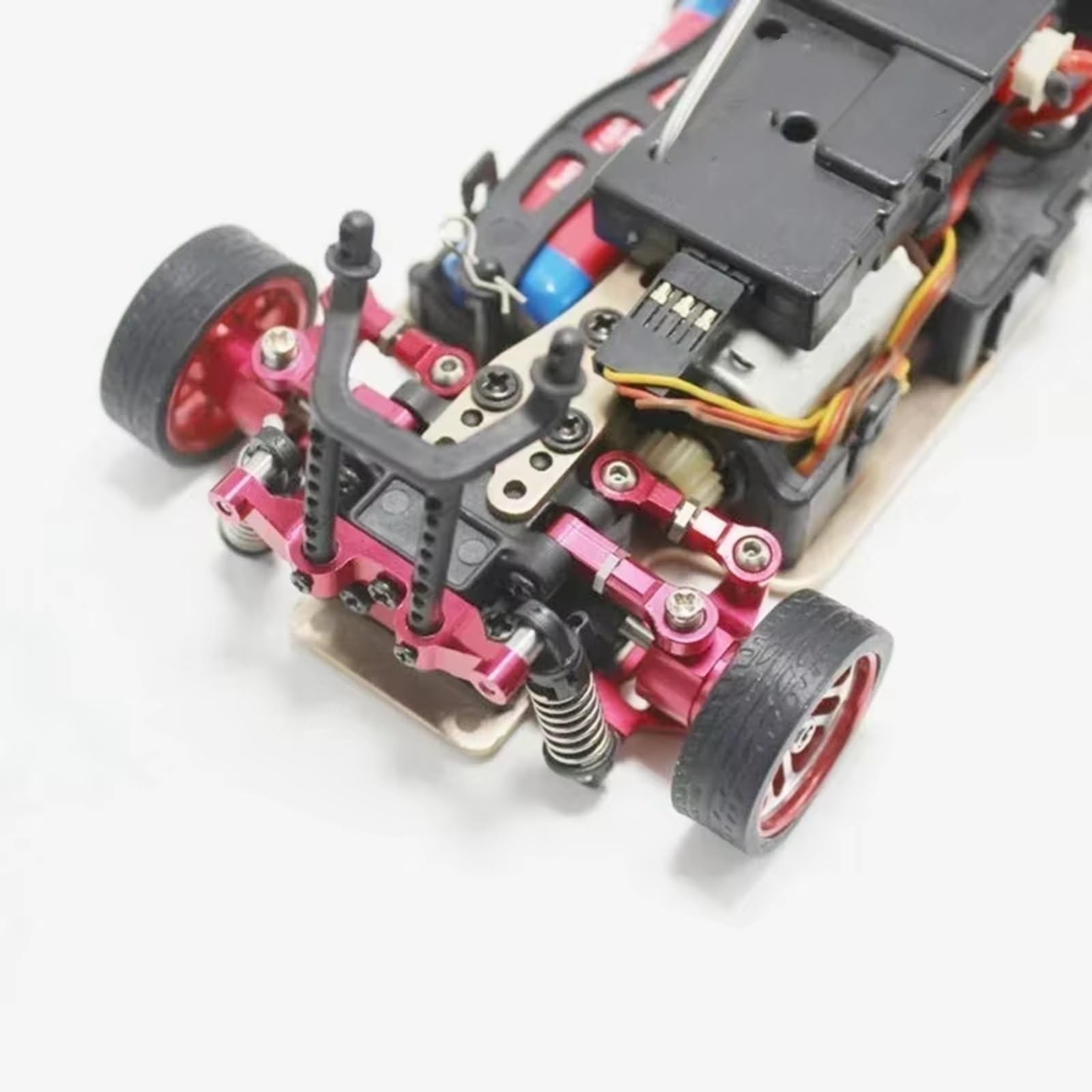 for Wltoys K969 K979 K989 K999 P929 P939 1/28 RC Car Upgrades Parts Accessories Metal Rear Ball Joint Rod Link Rod RC Upgrade Accessories(Red)