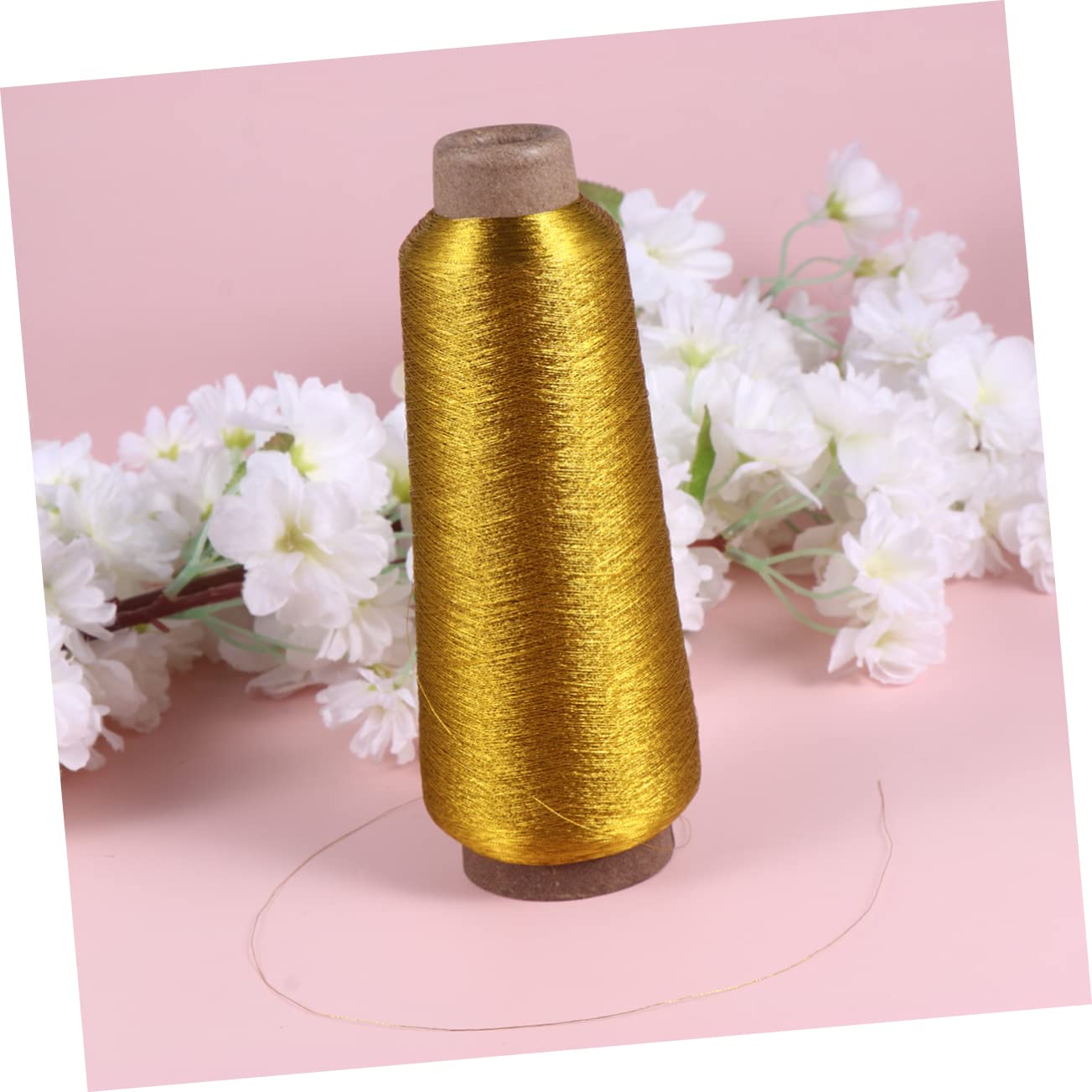 IWOWHERO Metal Wire Embroidery Floss 4 Rolls Variegated Embroidery Thread for Decorative Projects