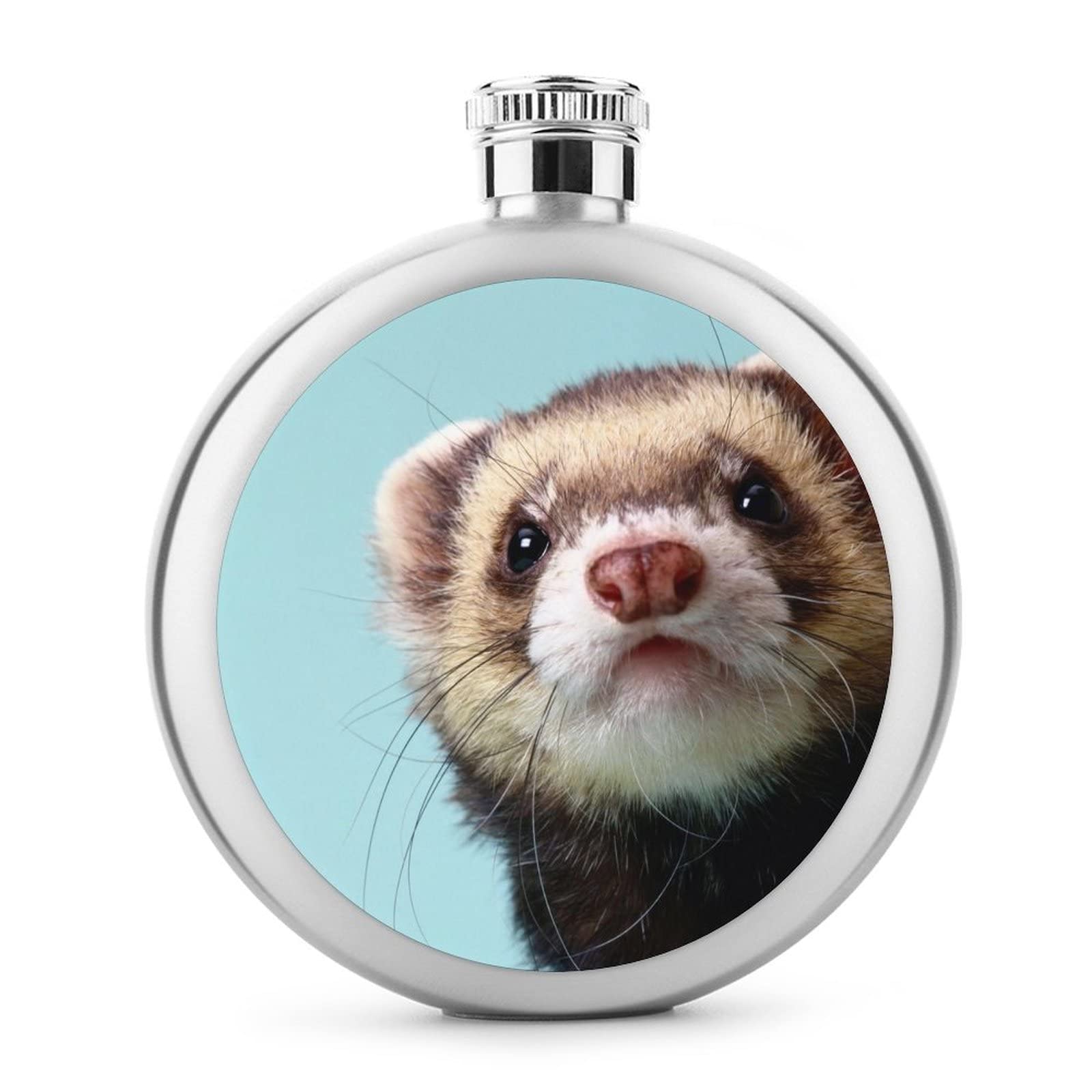 Ferrets Hip Flask 5 Oz Leak-proof Liquor Flask Stainless Steel Wine Bottle for Wedding Party Gifts