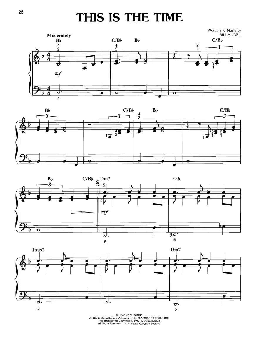 Joel Billy Easy Piano Collection