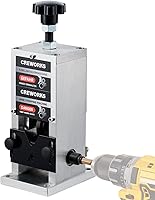 CREWORKS Manual Wire Stripper Machine 0.06-1" Drill-Powered Copper Cable Stripper for 1.5-25mm Scrap Wire DIY Tool