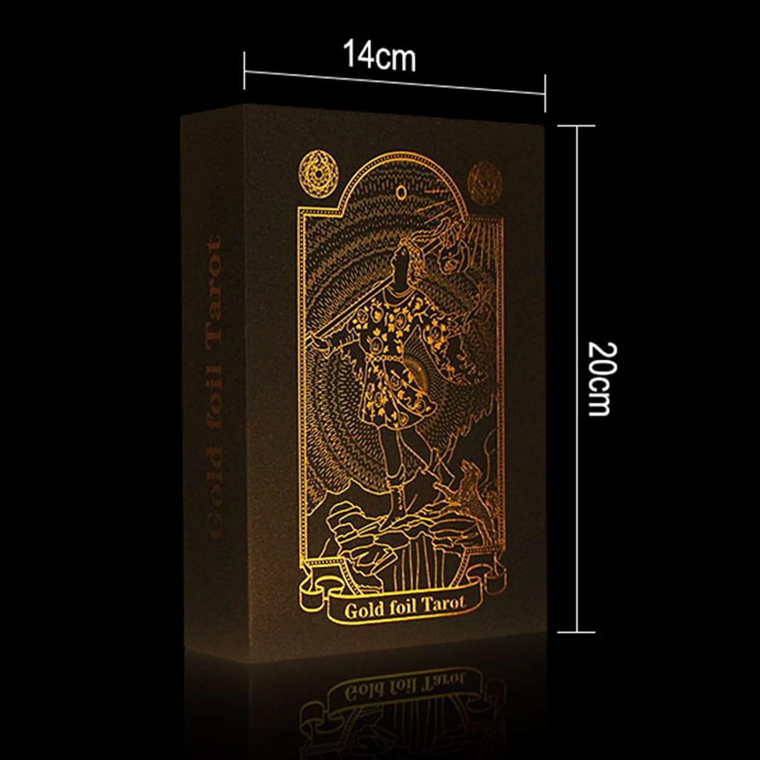 Zestaw kart tarota z 78 kartami z ozdobami – Odkryj magię i mądrość tarota w stylowym, eleganckim etui – Złoty