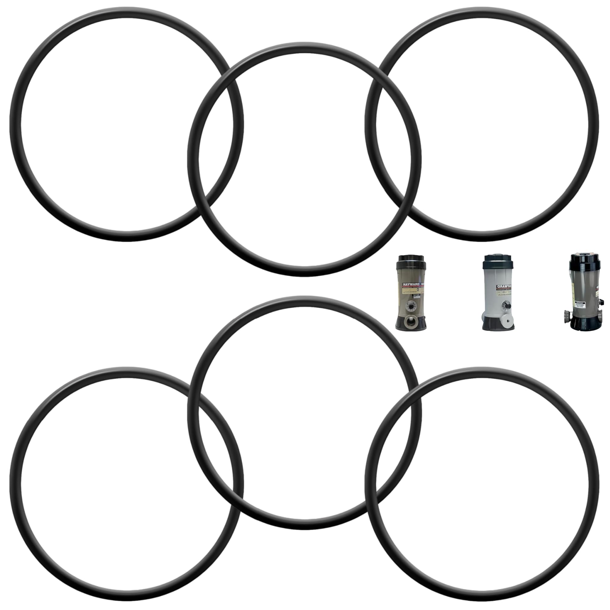 6-Pack CLX200K Replacement O-Ring | Compatible with Hayward Pool Chlorinator Lid CL200/CL220, Exact Fit, Made of Premium, Heavy Duty Rubber 308-1125,