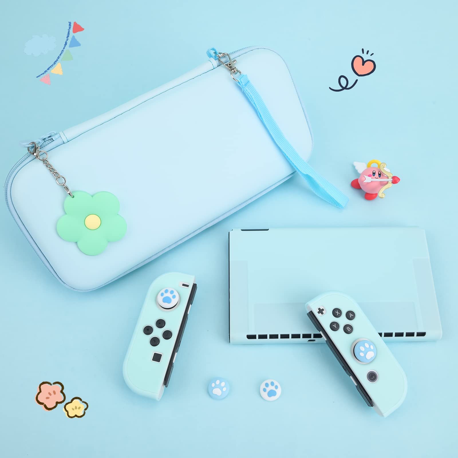 DLseego Zelda Switch OLED Protective Case Dockable Hard Shell Grey...