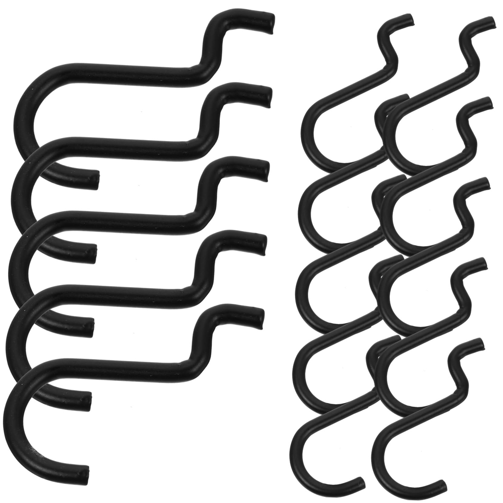 HEALLILY 20pcs Metal Pegboard Hooks Garage Tool Organizer Heavy Duty Hooks Easy Install Saves Effort