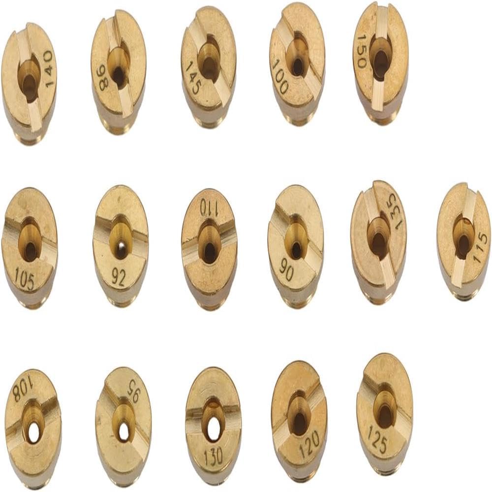16 × Carburetor Main Jet Kit for PWK OKO CVK 90 92 95 98 115……140 150 OEM-Compatible Replacement Part