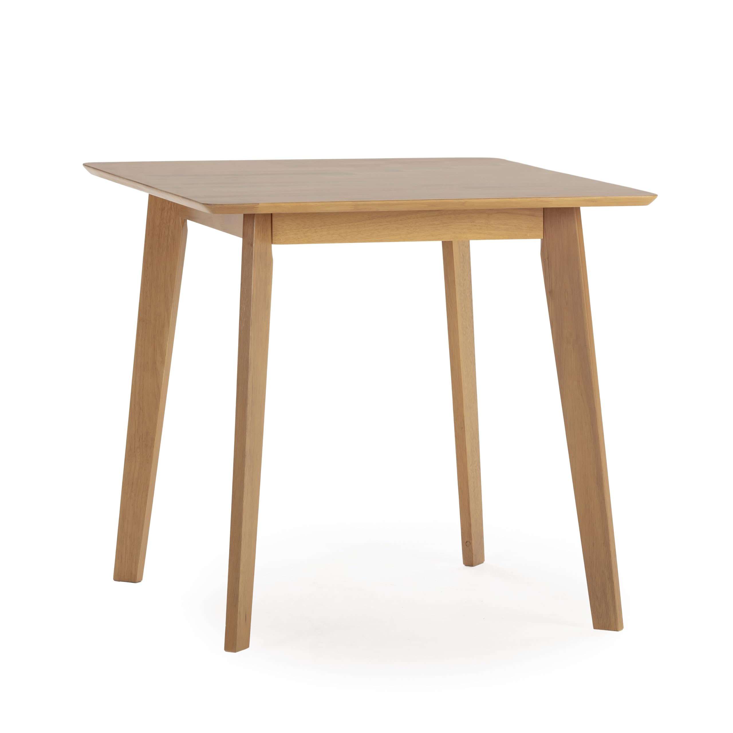 HOMN LIVING Tavolo da pranzo Pomago 80x80 cm Colore rovere, legno massello, 80 cm (Larghezza) 80 cm (Profondità) 75 cm (Altezza)