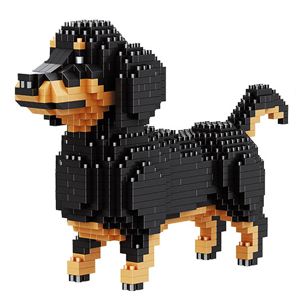 Mini Dog Building Blocks Pet Building Toy Bricks Micro Mini Blocks 3D Puzzle Building Blocks Set Toys Gifts for Kids or Adult (Dachshunds 836PCS)