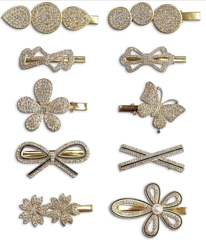 Diversa Korean Fashion Gold Women’S Set Hair Clip Jewellry Hair Accessories Set For Women And Girls for Daily Use