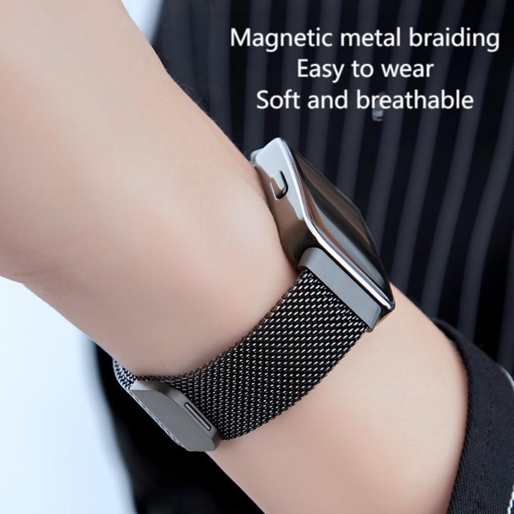 Bransoletka zastępcza do Xiaomi Mi Smart Band 8 Pro / 9 Pro / Redmi Watch 4 / Watch 5, zapięcie magnetyczne, regulowana metalowa bransoletka dla kobiet i mężczyzn
