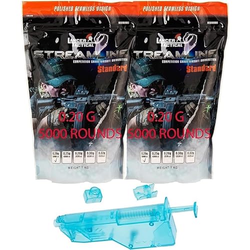 Lancer Tactical Airsoft BBS .20g 10,000 Counts with 150 Rounds Speed Loader (Made in Taiwan)
