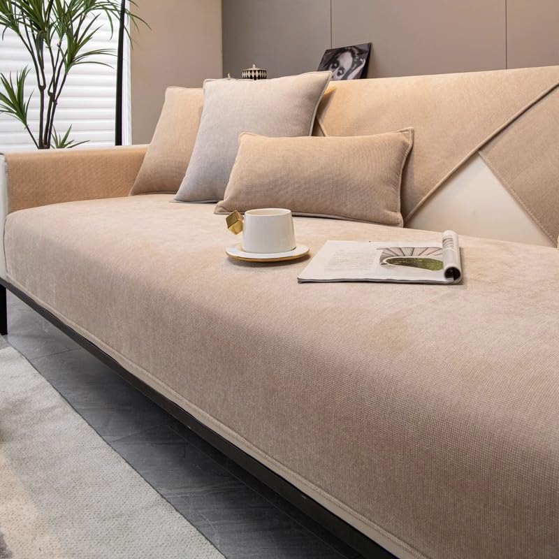 Housses de canapé d'angle et 3 places en tissu chenille lourd