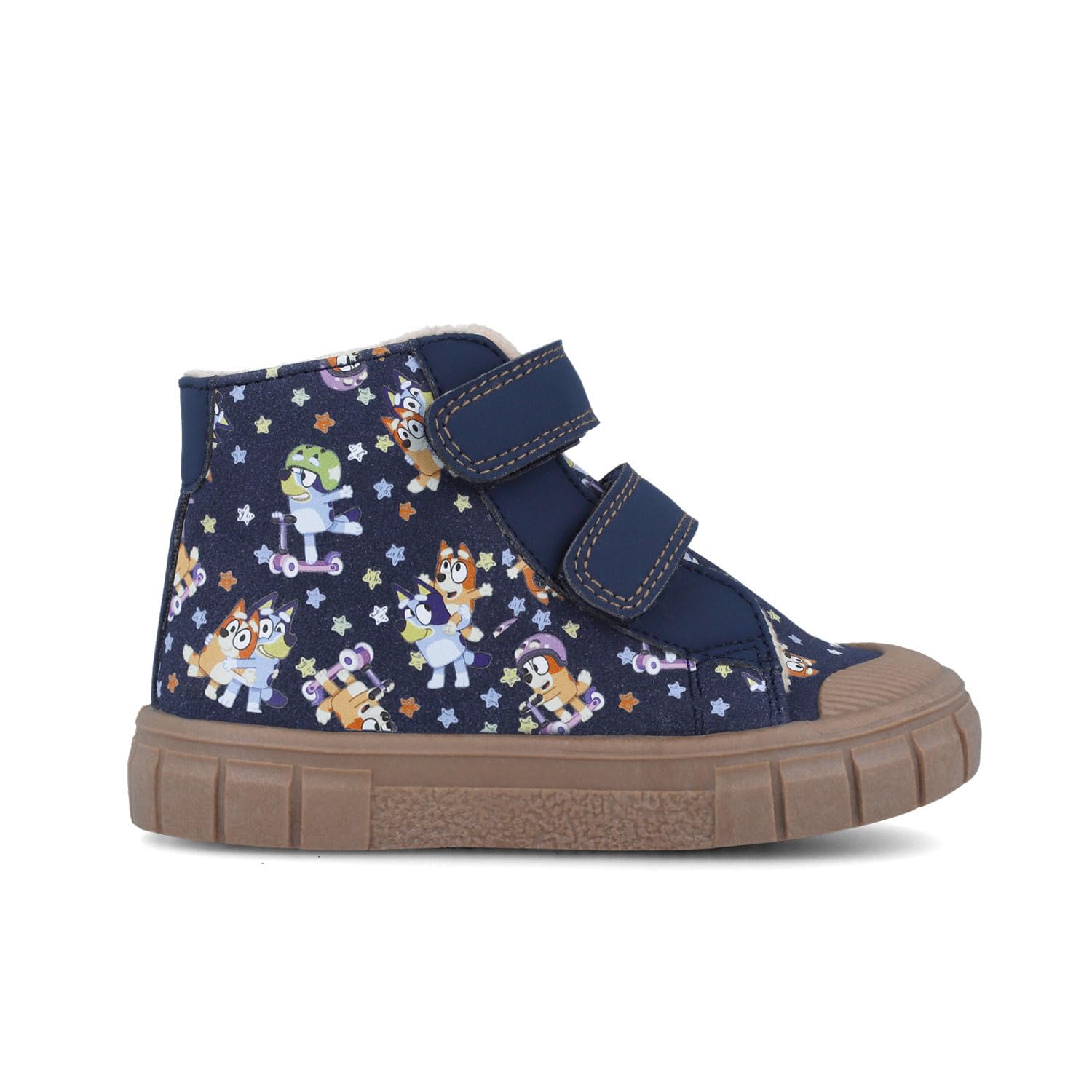 Garvalín Botín Niño x Bluey 251858-A089 | Botines Azul Marino con Estampado Espacial | Interior Acolchado | Cierre Adhesivo
