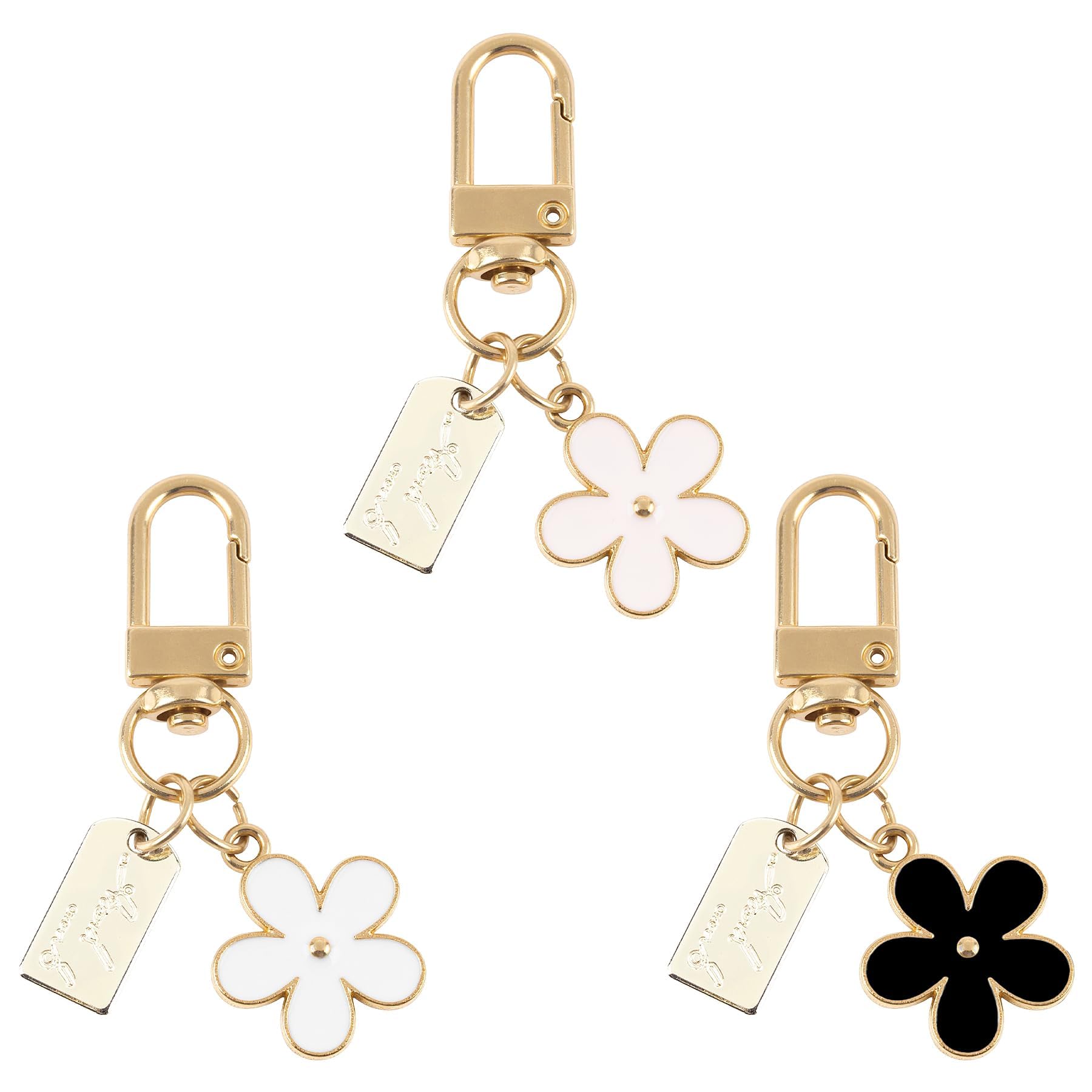 Enamel Cute Daisy Keychains Flower Bag Keychain Charms for Handbags