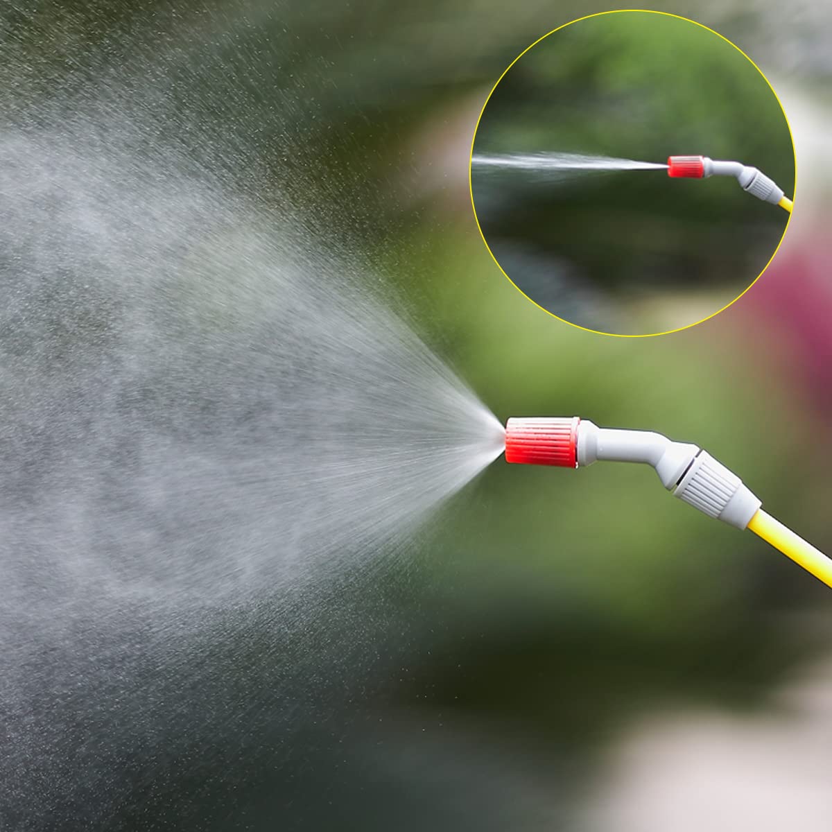 CLICIC Sprayer Wand, Adjustable Watering Sprayer Wand for Lawn and Garden Use (4 Piece Spray Wand+O Rings)