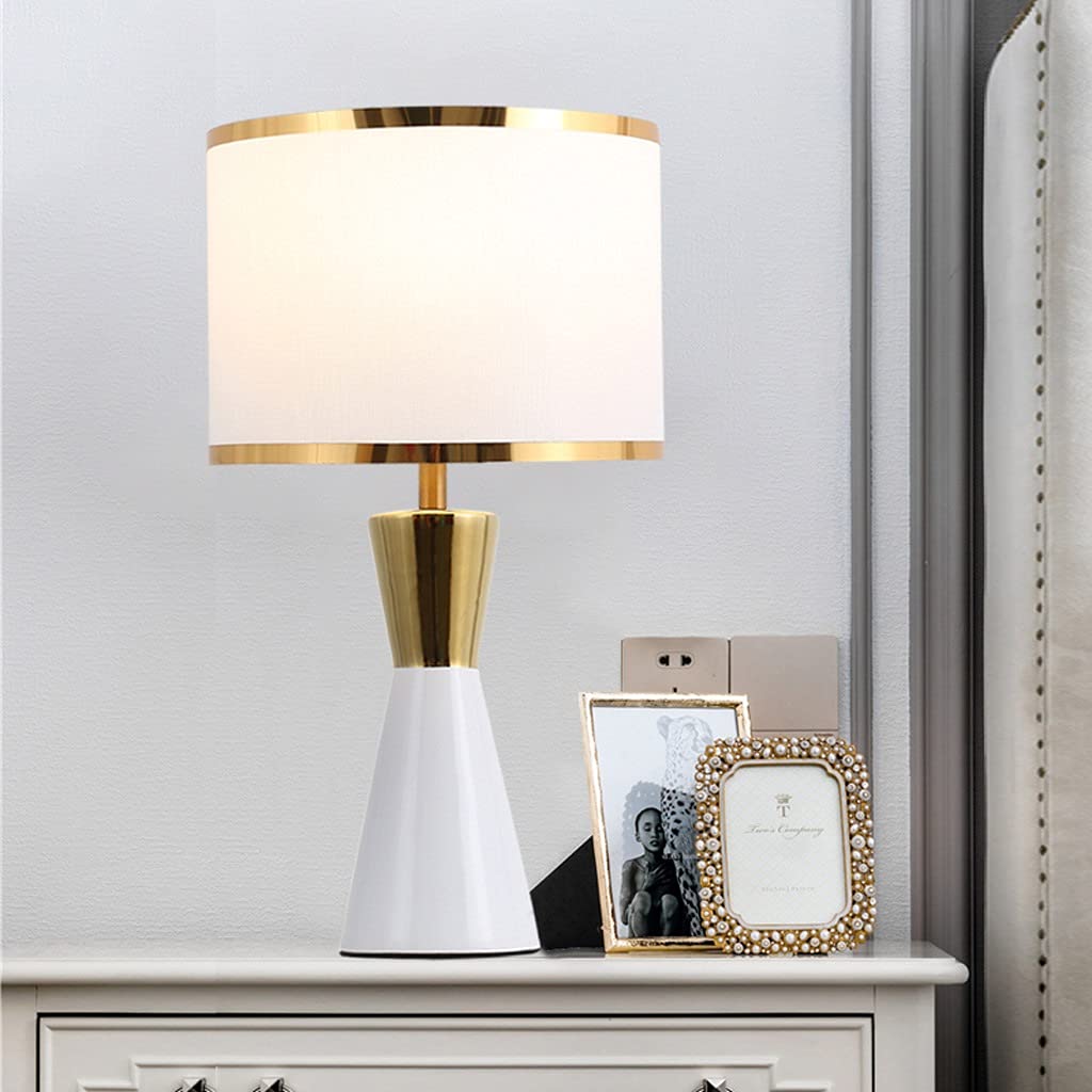 Lampa stołowa do sypialni, ceramiczna, nocna, styl kreatywny, prosty i ciepły, ślub
