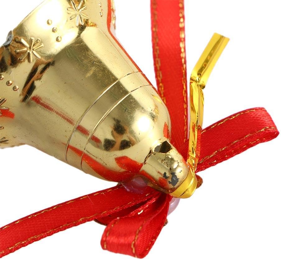 Leadigol 18 Golden Bells: Mini Christmas Tree Ornaments & DIY Craft Bells for Home, Office, Garden & Parties
