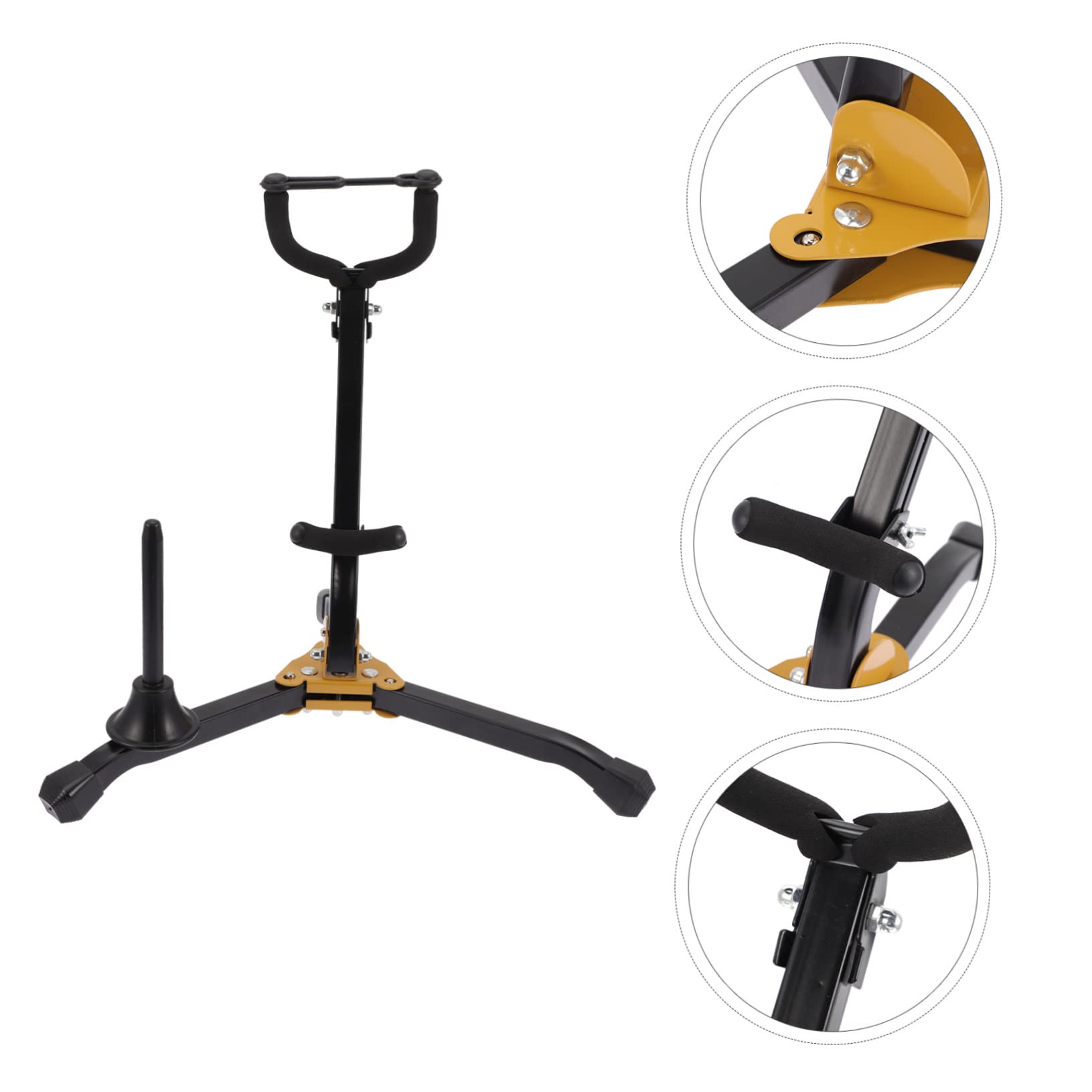 VICASKY Faltbarer Saxophonständer Tragbarer Saxophonhalter mit Schwamm aus Eisen und Abs Professionell für Altsaxophon und Tenorsaxophon für Zuhause und Musikunterricht