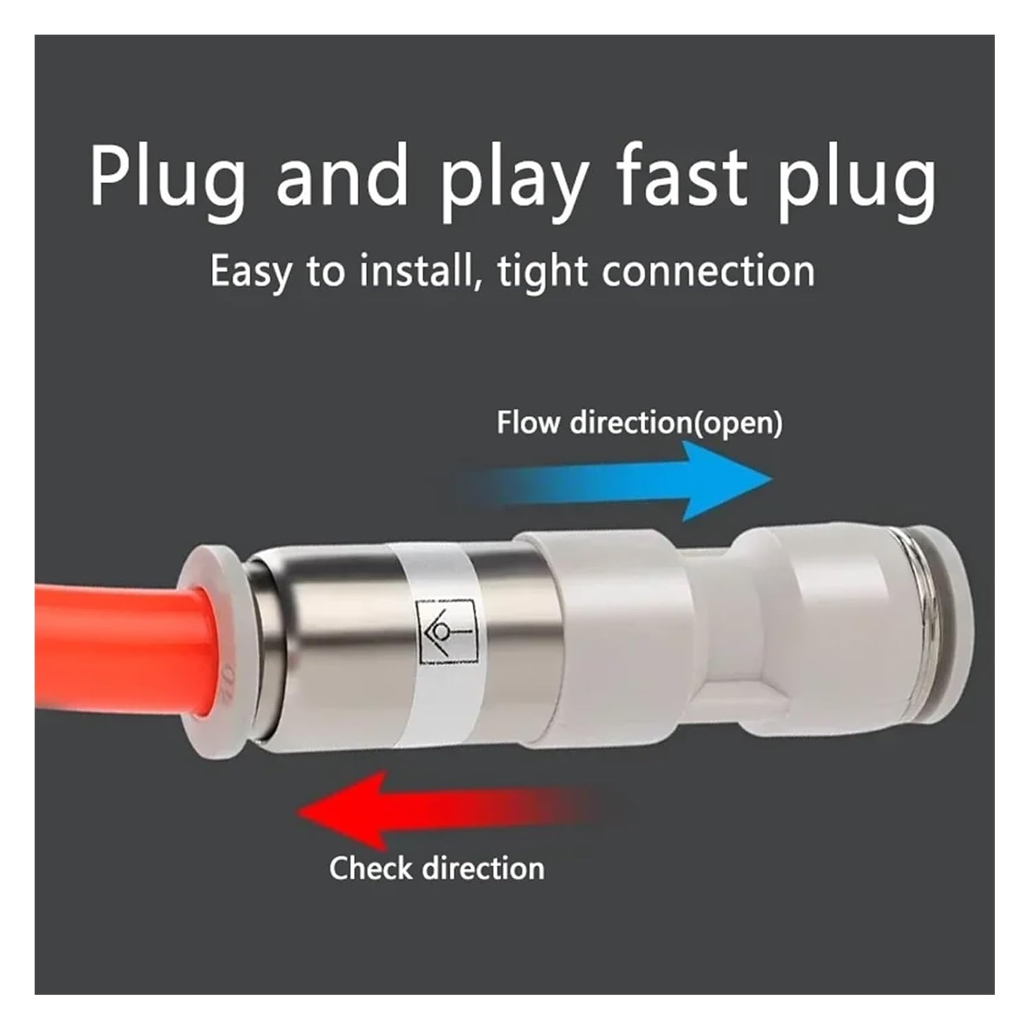 Clapet anti-retour pneumatique 6 mm 8 mm 10 mm 1/4 3/8 1/2 en laiton anti-retour adaptateur de raccord de tuyau d'air