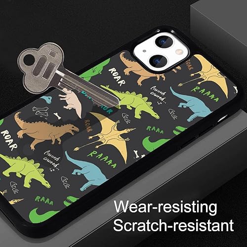 Miniatura 5 de Idocolors Funda protectora duradera de dinosaurio compatible con iPhone 13, a prueba de golpes, de poliuretano termoplástico suave, resistente a los