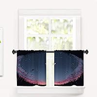 Vista 81 de Maritime Ocean Cafe Curtains,Anchors Nautical Art Blackout Tier Curtain Multilayer Polyester Short Kitchen Drapes 2 Pack 26X24 Inches Anclajes