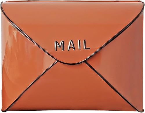 Miniatura 15 de NACH Buzones de pared para exteriores, buzones de pared de latón antiguo de 12.5 x 5 x 10 pulgadas para exteriores, buzones impermeables