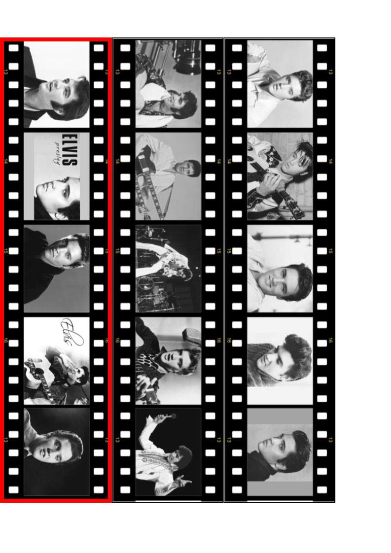 ELVIS PRESLEY EDIBLE BIRTHDAY CAKE FILM STRIP | RIBBON