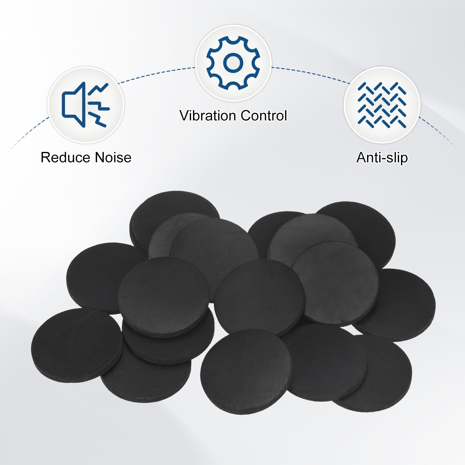 M METERXITY 20-Pack Rubber Solid Discs Washers - Image 4