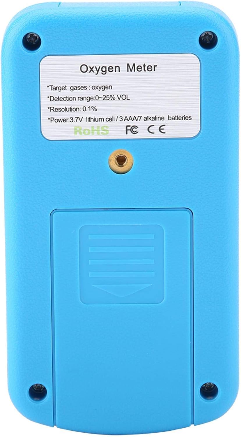 Gas Leak Detector, Oxygen Gas Detector Analyzer Automotive O2 Blue Digital Display Novel Appearance with Oxygen Detector for Gas Measurement