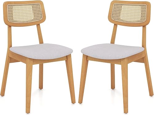 Giantex Rattan Dining Chairs Set of 2 - Thumbnail 2