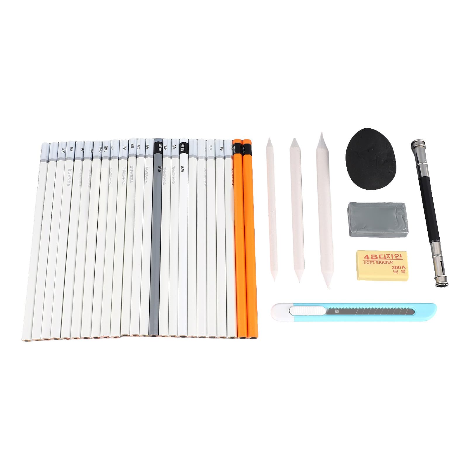 Ensemble de crayons à charbon de bois, crayons à dessin professionnels pour éviter la casse, crayons à dessin au fusain, crayons à croquis pour artistes débutants, dessin,