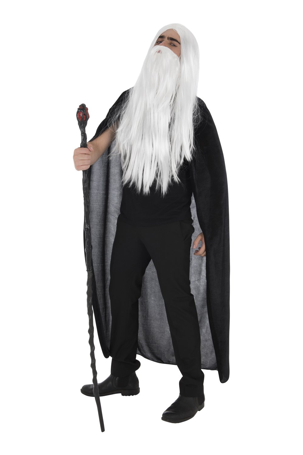 Zac's Alter Ego Wizard Wig and Beard Set, Long White Hair Costume Kit for World Book Day, Adult Fancy Dress Cosplay Accessories