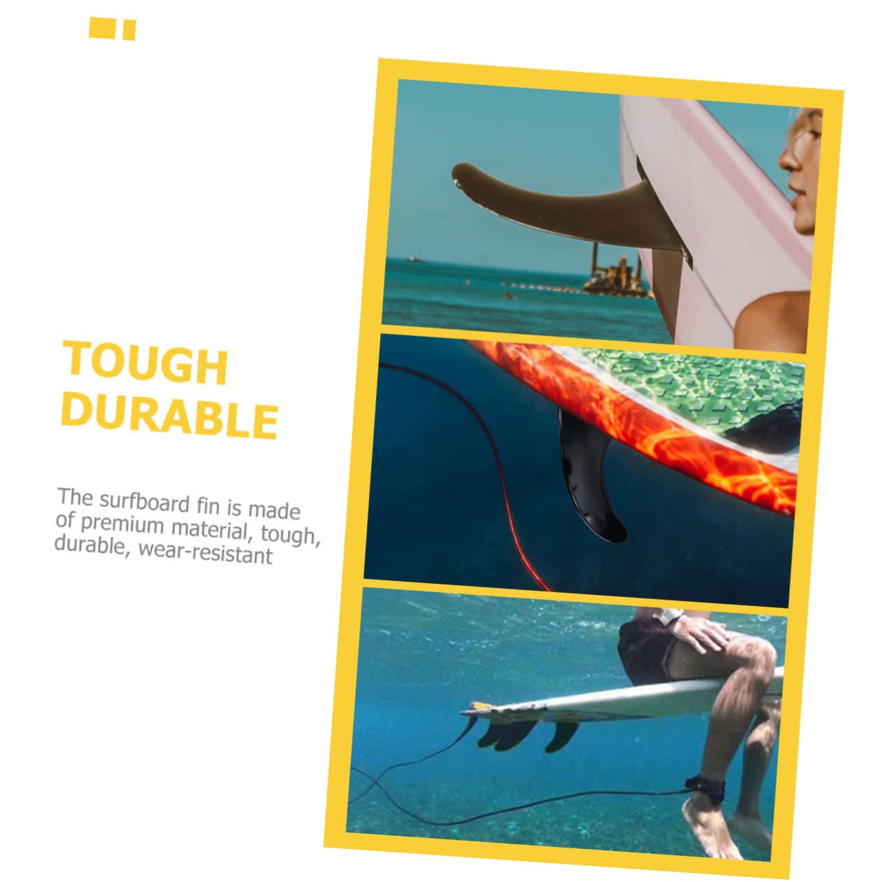 TOYANDONA 2piezas Aletas Tabla Paddle Surf Quillas Inflables Repuesto para Tablas Suministro Surf Estabilidad