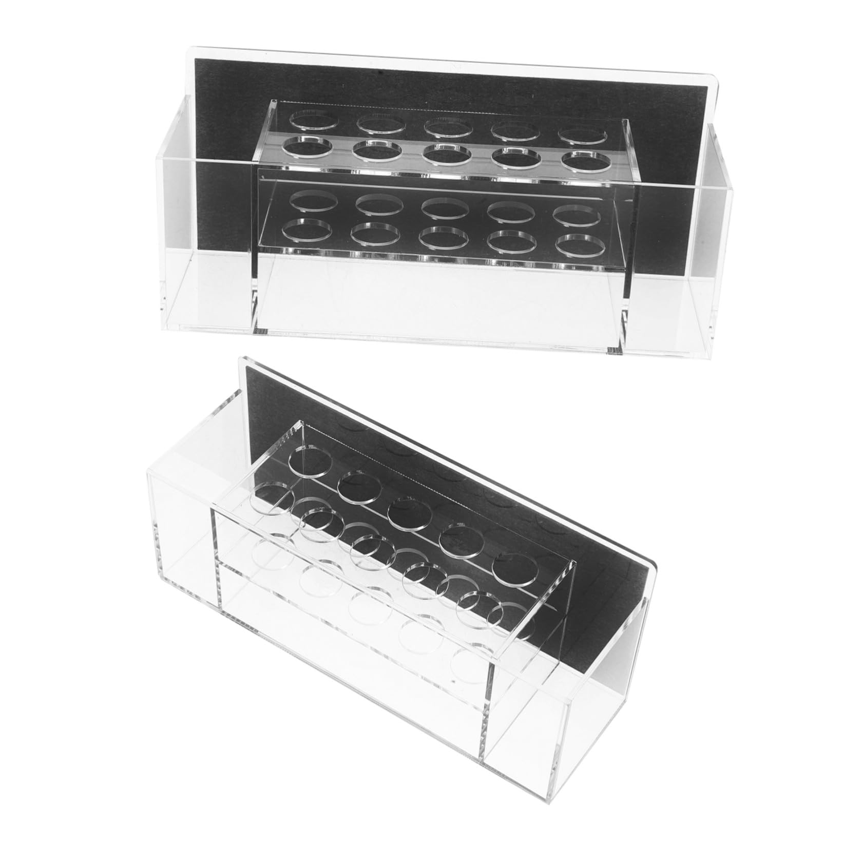 Artibetter 2 Pezzi Supporto Magnetico in Acrilico per Pennarelli da Tavolo | Trasparente, Design a Strati Base Ampia, per Penne e Forniture D'ufficio in Aula o Laboratorio Creativo