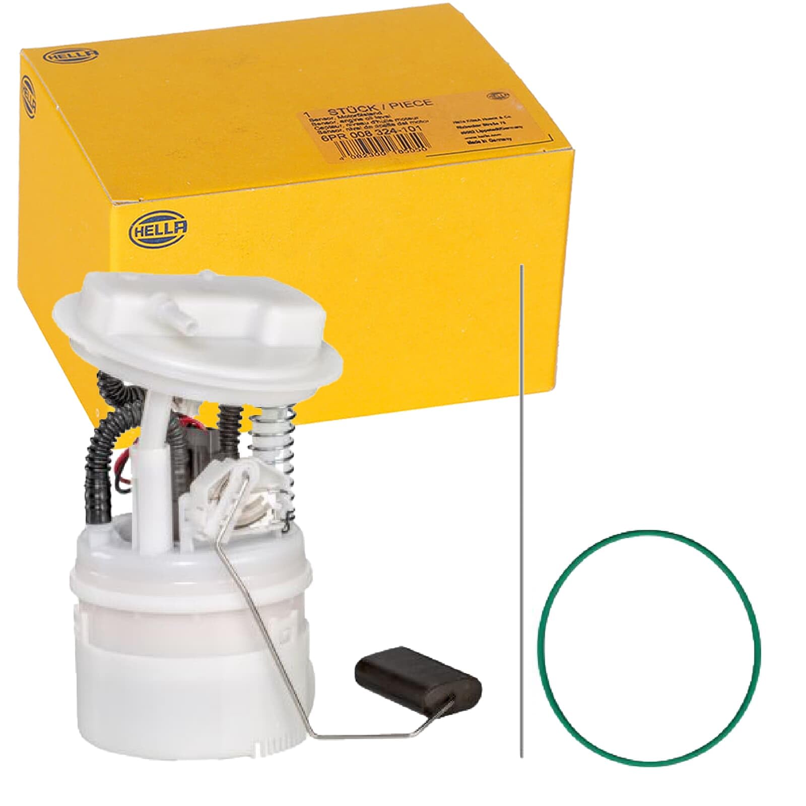 HELLA 8Tf 358 106-131 Unité D'Injection De Carburant - Électrique - 4Pôle - Avec Joint D'Étanchéite/Avec Palpeur De Carburant