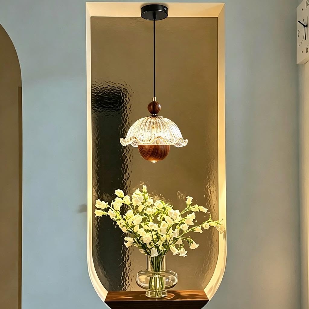 Lampada a soffitto in stile italiano con design a petali lampadario LED vintage francese Lampada a sospensione in stile Wabi sabi Altezza regolabile Ferro Camera da letto Sala da pranzo