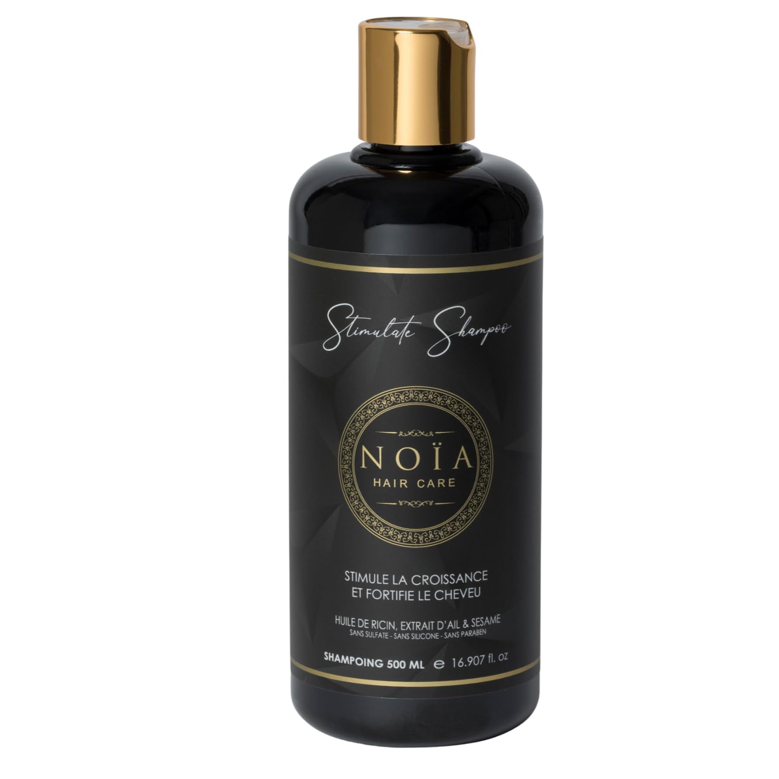 Castor Oil, Garlic Extract & Sesame Shampoo - Stimulate Collection - NOÏA HAIR - 500ML