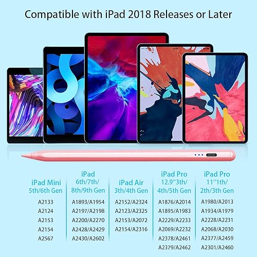 Miniatura 6 de Lápiz para Apple iPad A16 de 10 9 generación, lápiz capacitivo de carga rápida con sensibilidad de inclinación de rechazo de palma para iPad A1611-6