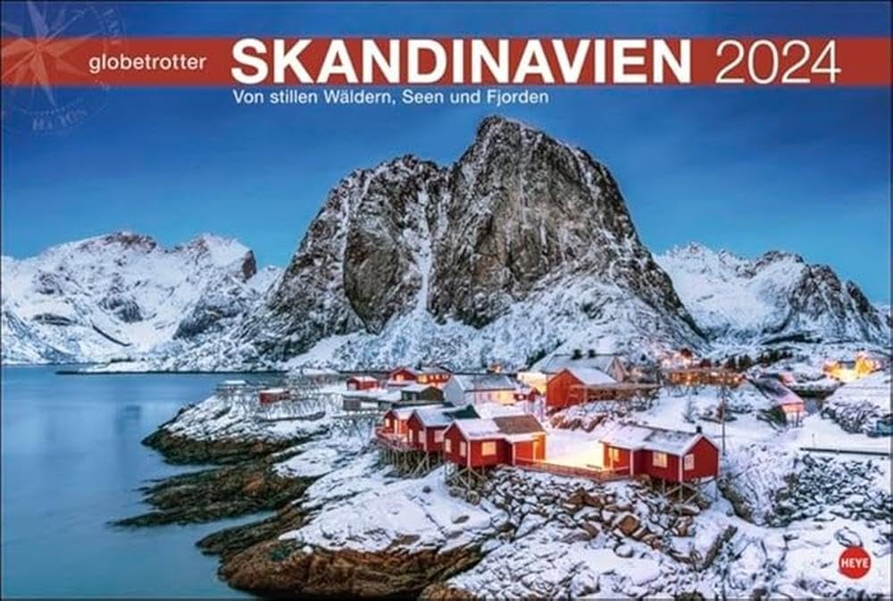 Skandinavien Globetrotter Kalender 2024: Von stillen Wäldern, Seen und Fjorden